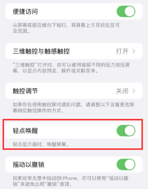 蒋场镇苹果授权维修站分享iPhone轻点无法唤醒怎么办 